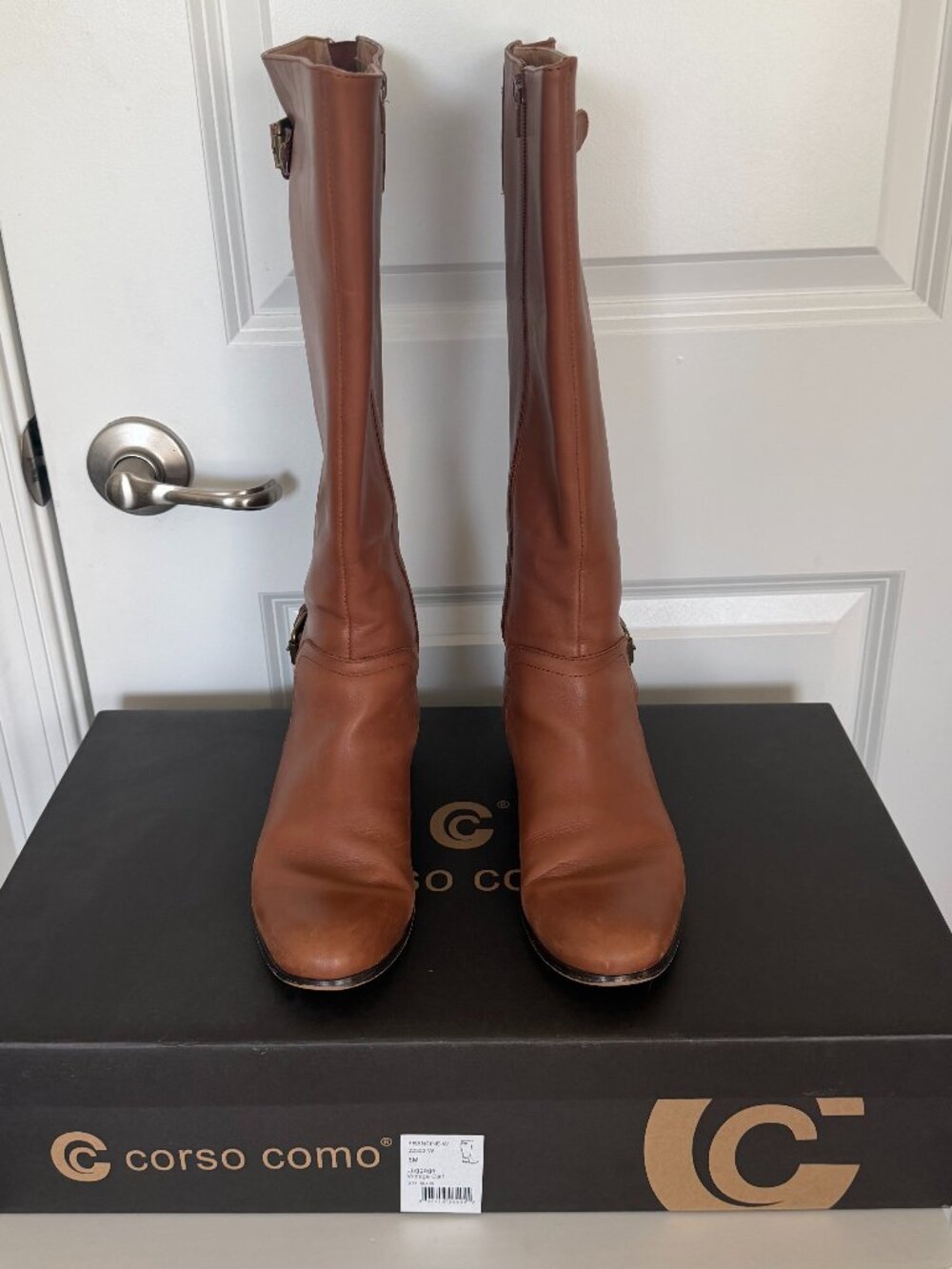 Corso Como Leather Francine Vintage Calf Boots - Picture 3 of 12